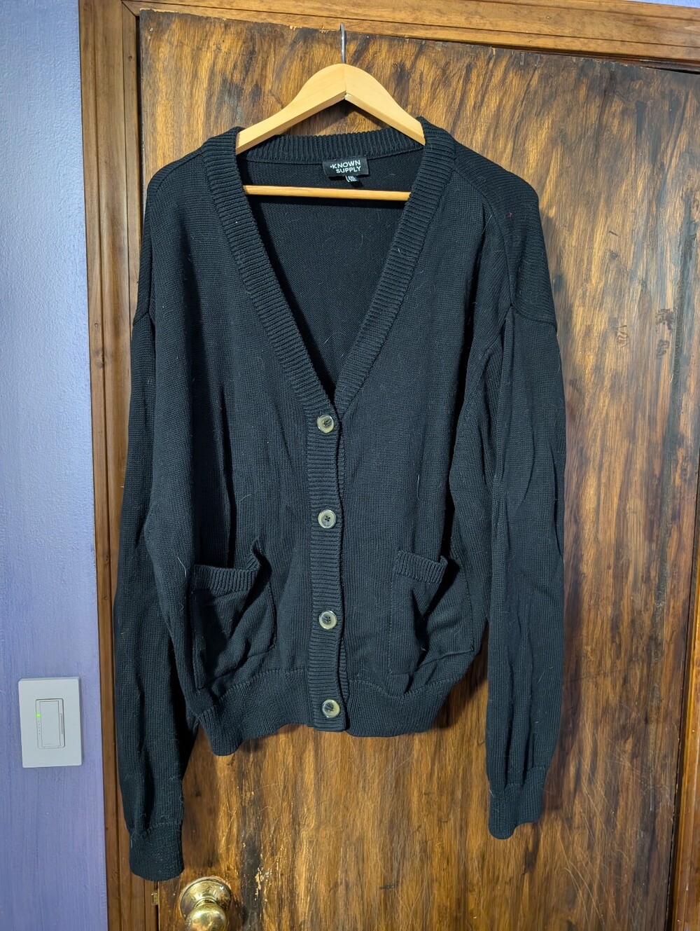 Known Supply Black Knit Cardigan